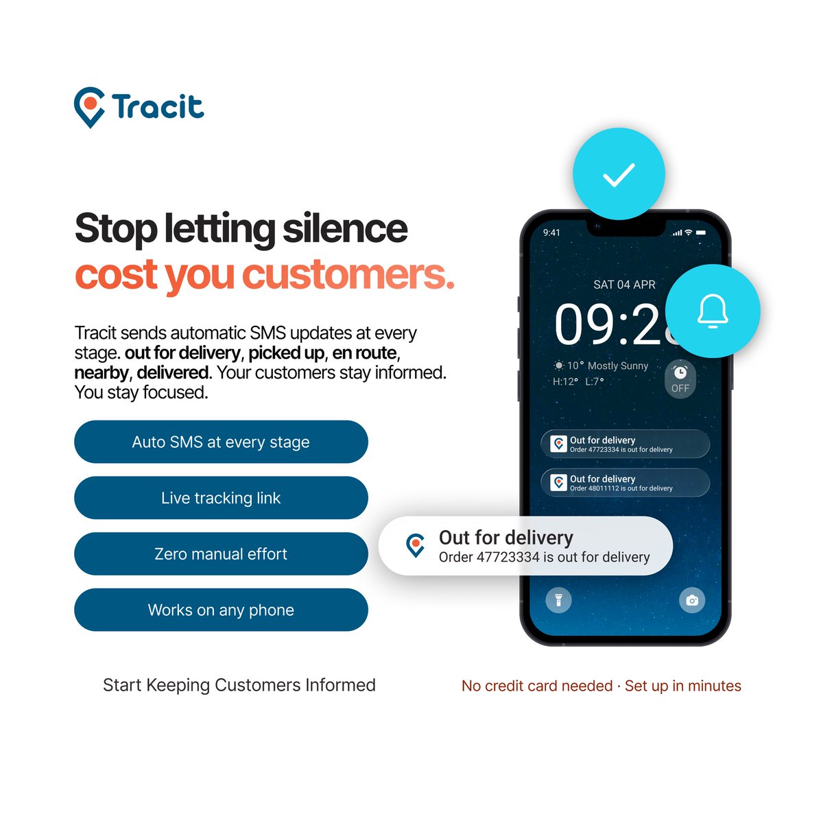 Tracit_ng's tweet photo. 67% of customers say they’ll switch couriers after one silent delivery.

No update = no trust = no repeat business.
Tracit fixes that automatically.

https://t.co/Zl7Uc9J0iD https://t.co/Y4nqA8ugws