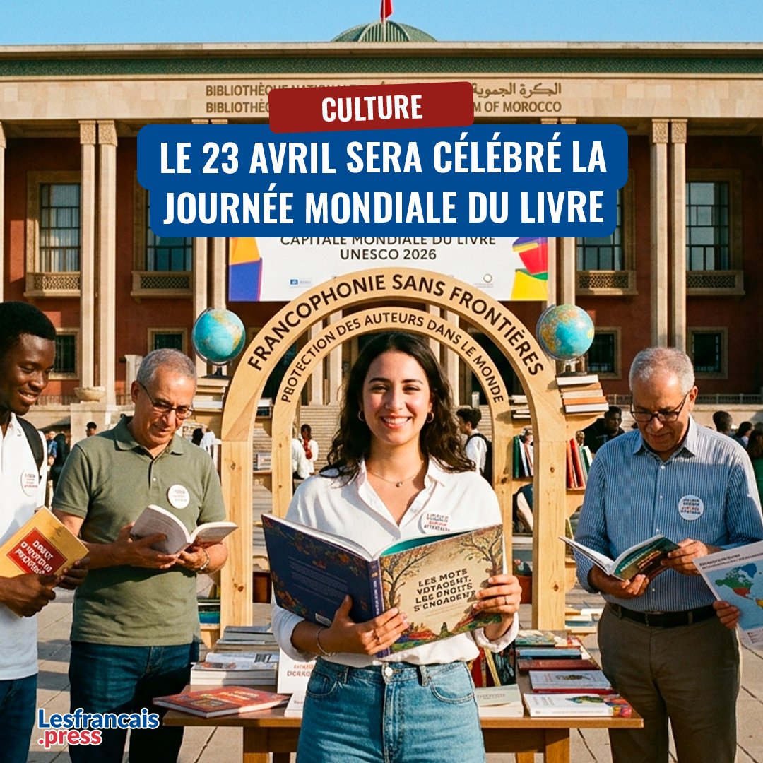📚 Shakespeare et Cervantes sont morts le même jour : c'est pour ça que le 23 avril est la Journée mondiale du livre et cette année Rabat en est la capitale 👉 lesfrancais.press/23-avril-sera-…

 #Livre #Francophonie #Rabat #JournéeMondialeDuLivre
<a href="/K_BenCheikh/">Karim Ben Cheikh</a> <a href="/catherinepegard/">Catherine Pégard</a>