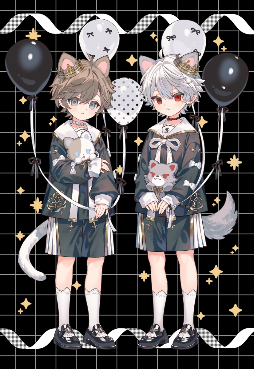 にじそでアクスタにするイラストです！後ろ姿もあるヨ（⚠️捏造衣装、ケモ耳、年齢操作注意❗️）