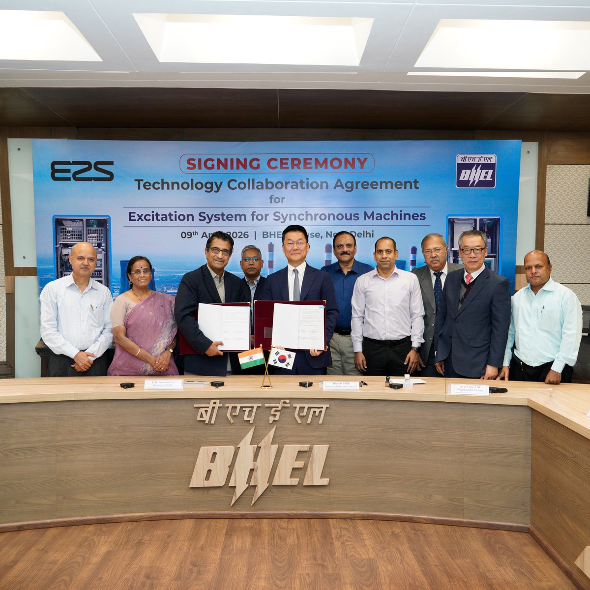 BHEL_India's tweet image. BHEL enters into a Technology Collaboration Agreement with E2S Company Limited, Republic of Korea, for Excitation System for Synchronous Machines

#BHEL has entered into a Technology Collaboration Agreement (TCA) with E2S Company Limited, Republic of Korea (E2S) for static &amp;amp;