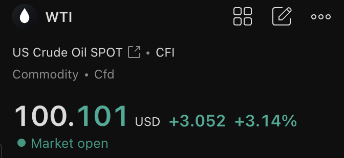 LukeyTrags's tweet image. Well that worked perfectly.. back to triple digits.. #WTI #oil #energy