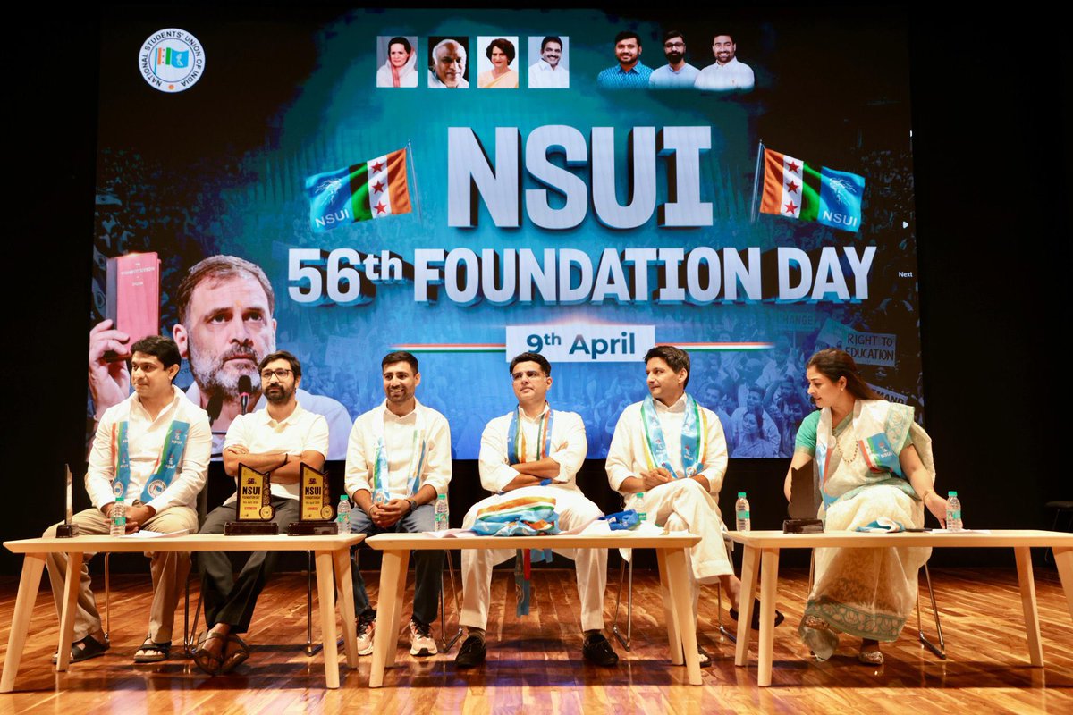VinodJakharIN's tweet photo. At Indira Bhawan, we are celebrating NSUI Foundation Day with great energy and participation from students and members.

Honoured to be joined by Shri @SachinPilot Ji ,AICC General Secretary; Shri @DeependerSHooda Ji, Member of Parliament (Lok Sabha); Smt. @LambaAlka Ji, Mahila Congress President; Shri @UdayBhanuIYC Ji, IYC President; and Shri @anshultrivedi47 Ji, AICC Coordinator - NSUI Incharge.

The presence of such leadership and the enthusiasm of students together make this moment truly special.
#NSUI56FoundationDay
@INCIndia @RahulGandhi @kharge @nsui