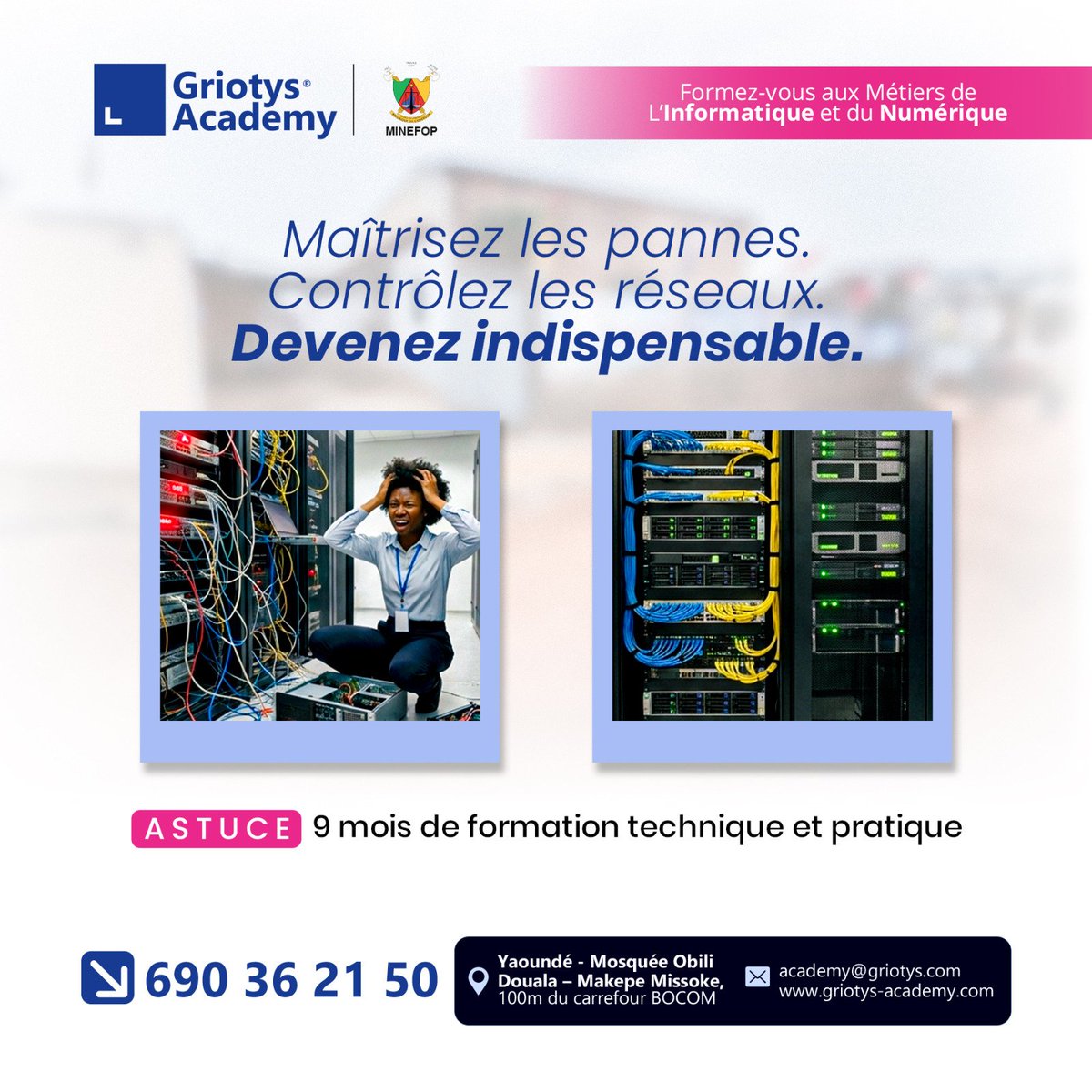 Une panne peut bloquer toute une entreprise.
Quand tu sais réparer, configurer et sécuriser un réseau, tu ne rends pas juste service…
tu deviens indispensable. 👌
La maintenance réseaux est un métier concret, utile et recherché.

💬 Commente RÉSEAUX si tu veux en savoir plus.