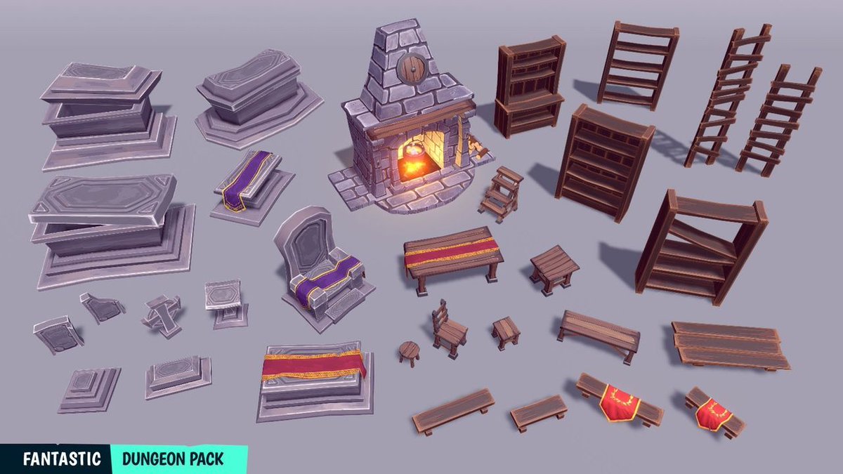 theCGchannel's tweet image. Free assets: get 650+ modular assets for building stylized 3D dungeons in #Blender, #Unity and #UnrealEngine

Game art firm @tidalflask's Fantastic - Dungeon Pack of FBX assets is free on Fab for two weeks, including commercial use

cgchannel.com/2026/04/get-65… 

#gamedev #B3D #UE5
