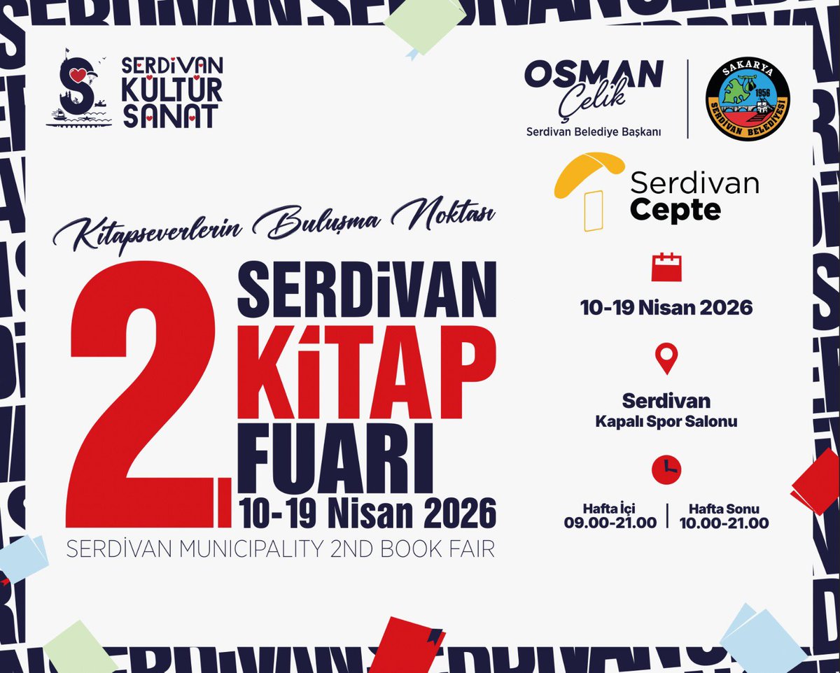 serdivanbld's tweet photo. Kitaplar Serdivan’da,
Serdivan artık Cepte!

Fuara dair ne varsa,
sürpriz hediyeler ve çok daha fazlası sizi bekliyor.

#SerdivanKitapFuarı
#SerdivanArtıkCepte

Tüm uygulama marketlerde.

https://t.co/ufH50UPwLP https://t.co/ExbQSsZqz0