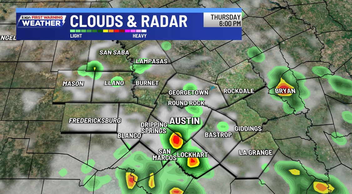 KristenCurrieTV's tweet image. THU: widely scattered showers &amp;amp; non-severe storms expected this afternoon &amp;amp; evening. More to come in the days ahead.

#Austin #ATX #TXWX