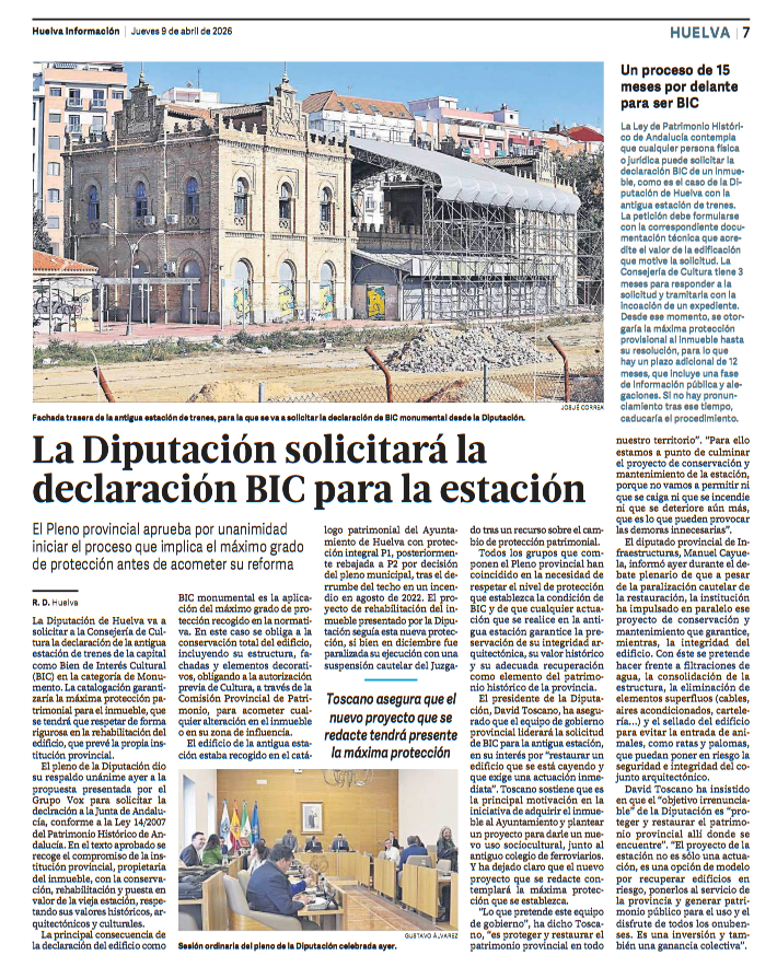 Arturodelp's tweet photo. 🔴 PRENSA | «𝐋𝐚 𝐃𝐢𝐩𝐮𝐭𝐚𝐜𝐢𝐨́𝐧 - 𝐝𝐞 𝐇𝐮𝐞𝐥𝐯𝐚 - 𝐬𝐨𝐥𝐢𝐜𝐢𝐭𝐚𝐫𝐚́ 𝐥𝐚 𝐝𝐞𝐜𝐥𝐚𝐫𝐚𝐜𝐢𝐨́𝐧 𝐁𝐈𝐂 𝐩𝐚𝐫𝐚 𝐥𝐚 𝐞𝐬𝐭𝐚𝐜𝐢𝐨́𝐧» https://t.co/Bp0F9tT8e5