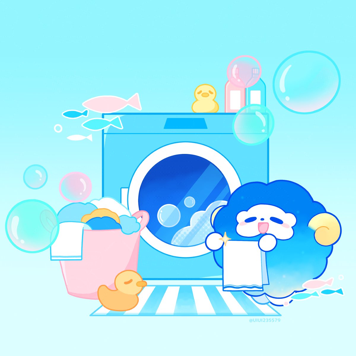 🧺ひつじさんの生活シリーズ🧼
シリーズとして共通してあるものがあります！
探してみると面白いかも…