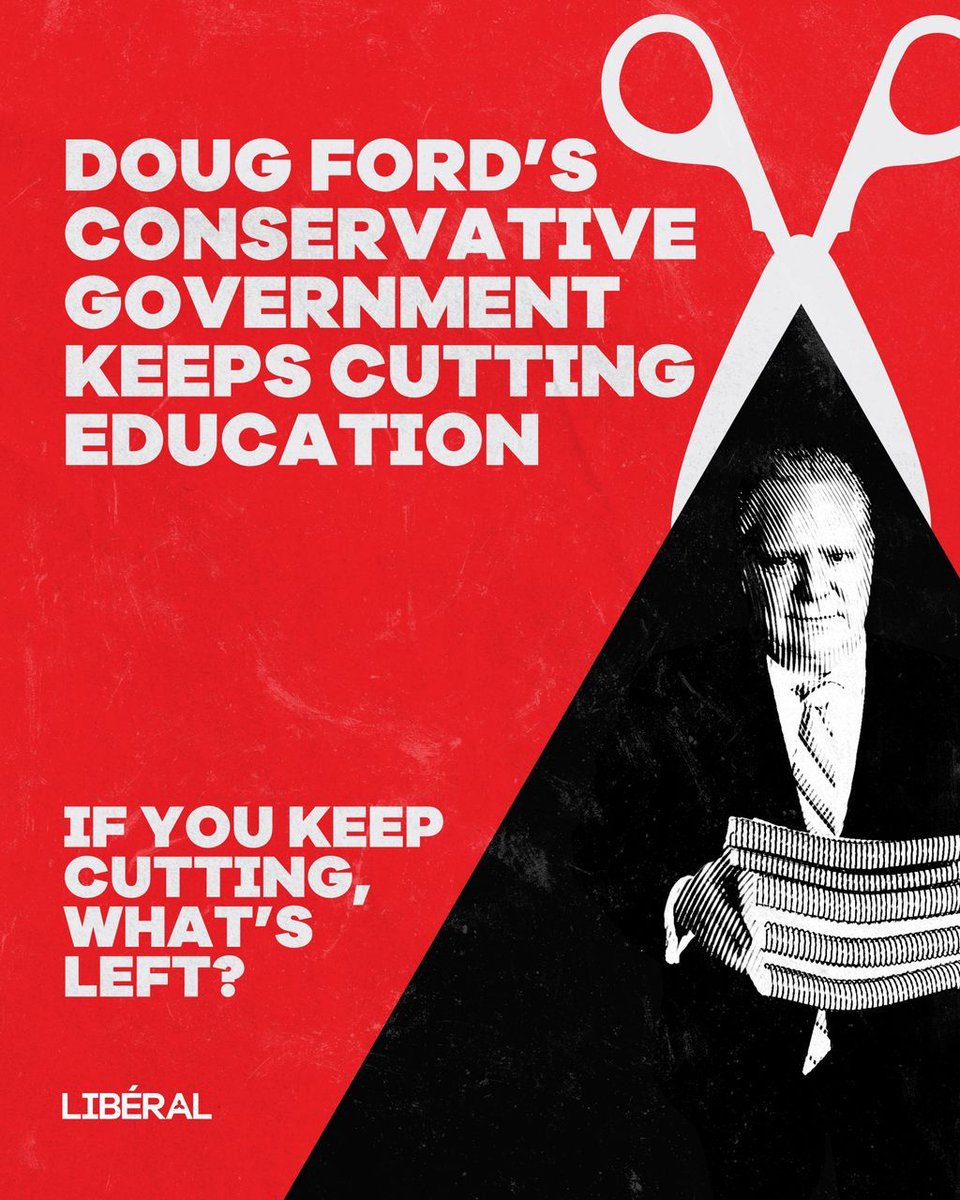 OntLiberal's tweet photo. How exactly has Doug Ford's government helped education?

#onpoli https://t.co/vYBjmn3OUu