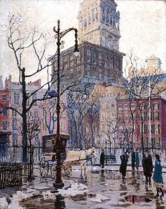 olgatuleninova's tweet image. “Gramercy Park, New York”, 1920 
Felicie Howell (American artist, born in Honolulu / Hawai, 1897-1968)