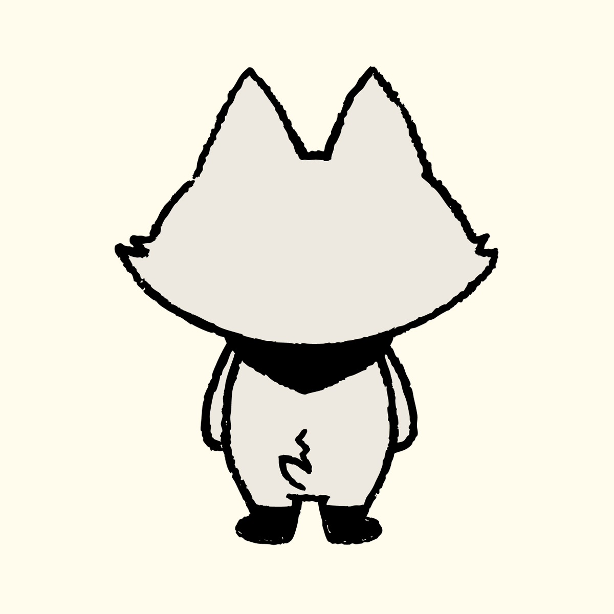 このうしろ姿、ネコに見える？🐾
「猫なのかな？」ネコ（ノフリ）だよ🐱