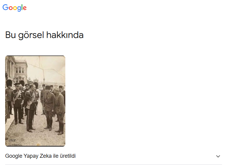 malumatfurusorg's tweet photo. Bu kez, Mustafa Kemal Atatürk ve İsmet İnönü'nün 1918 yılında İstanbul'da İngiliz Kralı V. George'u karşıladığı ana ait olduğu uydurularak yapay zekâ aracıyla hazırlanan görsel kullanılmış.

Kral V. George (3 Haziran 1865 - 20 Ocak 1936) Türkiye'yi hiç ziyaret etmedi. https://t.co/078CToYD4p