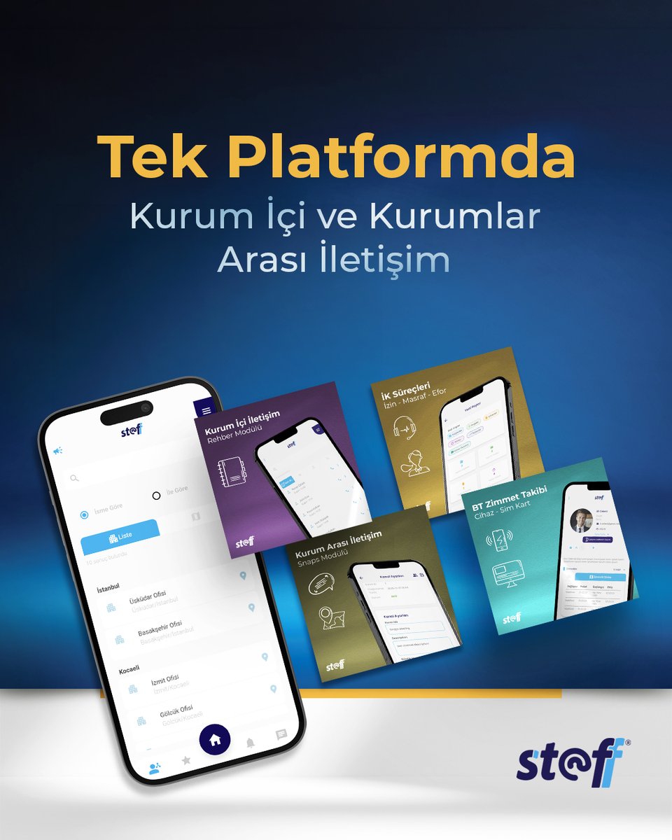staffmobileapp's tweet image. Staff; kurum içi iletişim, cihaz ve SIM yönetimi ile web tabanlı kontrol panelini tek bir platformda sunar.
Mobil uygulama ile ekipler her an bağlantıda kalır.
Karmaşık süreçler için sade bir çözüm.

#Staff #KurumsalYazılım #MobilUygulama #İşSüreçleri #SaaS