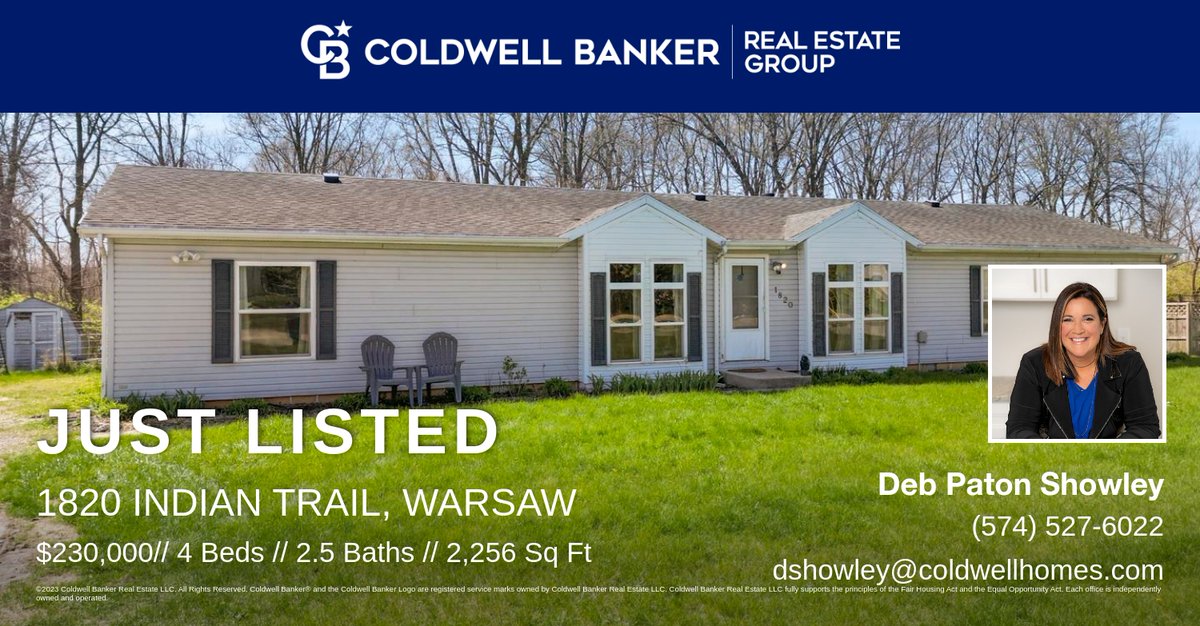 debpatonshowley's tweet photo. 📍 Just Listed 📍 Take a look at this fantastic new property that just hit the market located at 1820 Indian Trail in Warsaw. Reach out here or at (574) 527-6022 for more information

@DebPatonShowley https://t.co/d1lSu53F27 https://t.co/PjKvX8Ksx9