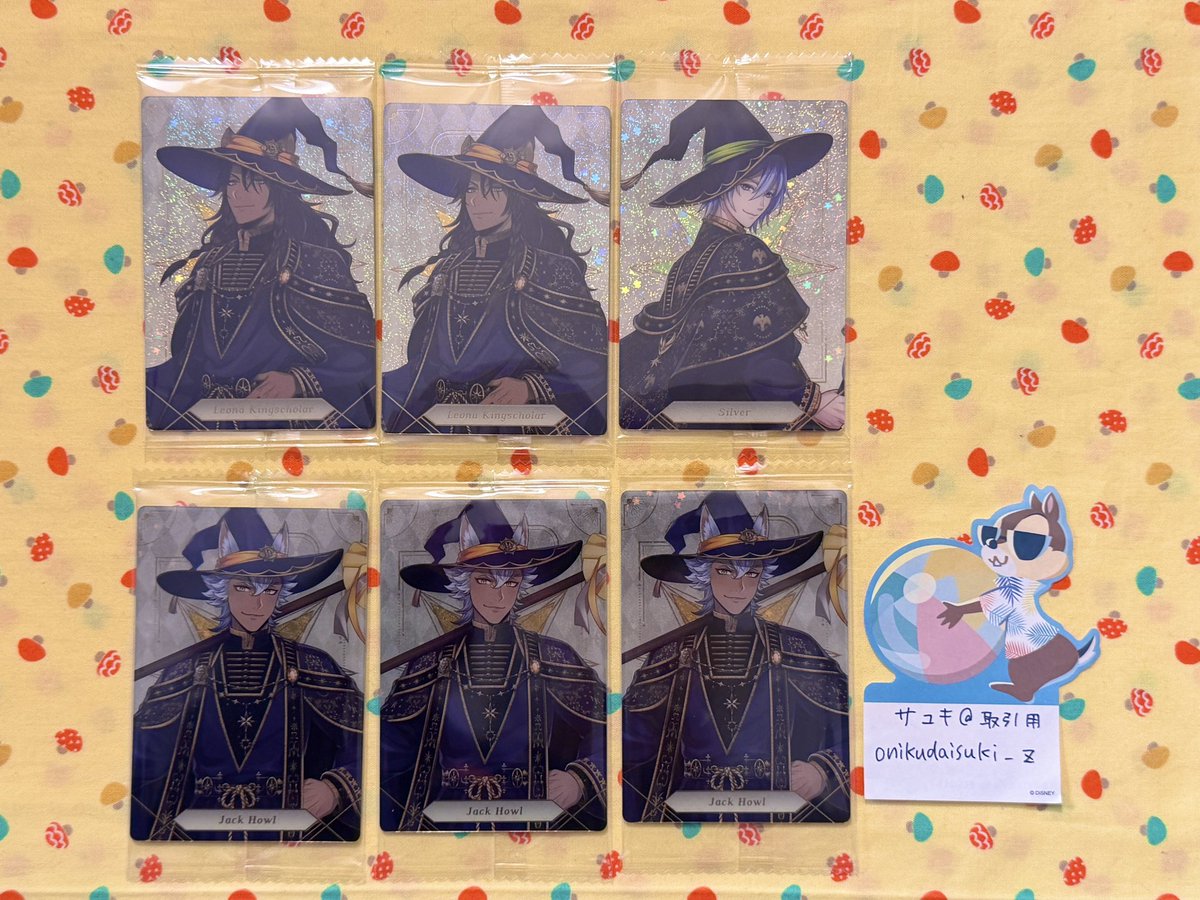 onikudaisuki_z's tweet photo. ツイステ ウエハース 譲渡 交換

譲)
①レオナ,シルバー,ジャック
②アズール,カリム,リリア
③④過去弾イデア,マレウス等

求)①②150円/1枚、③④100円/1枚＋送料
異種 ブルームポスカ ジェイド,フロイド各1

譲渡
①上段は①下段か④から同数
③は④＞①下段から同数
②④は1枚〜🆗

↓ https://t.co/0SH1Oz6mA8