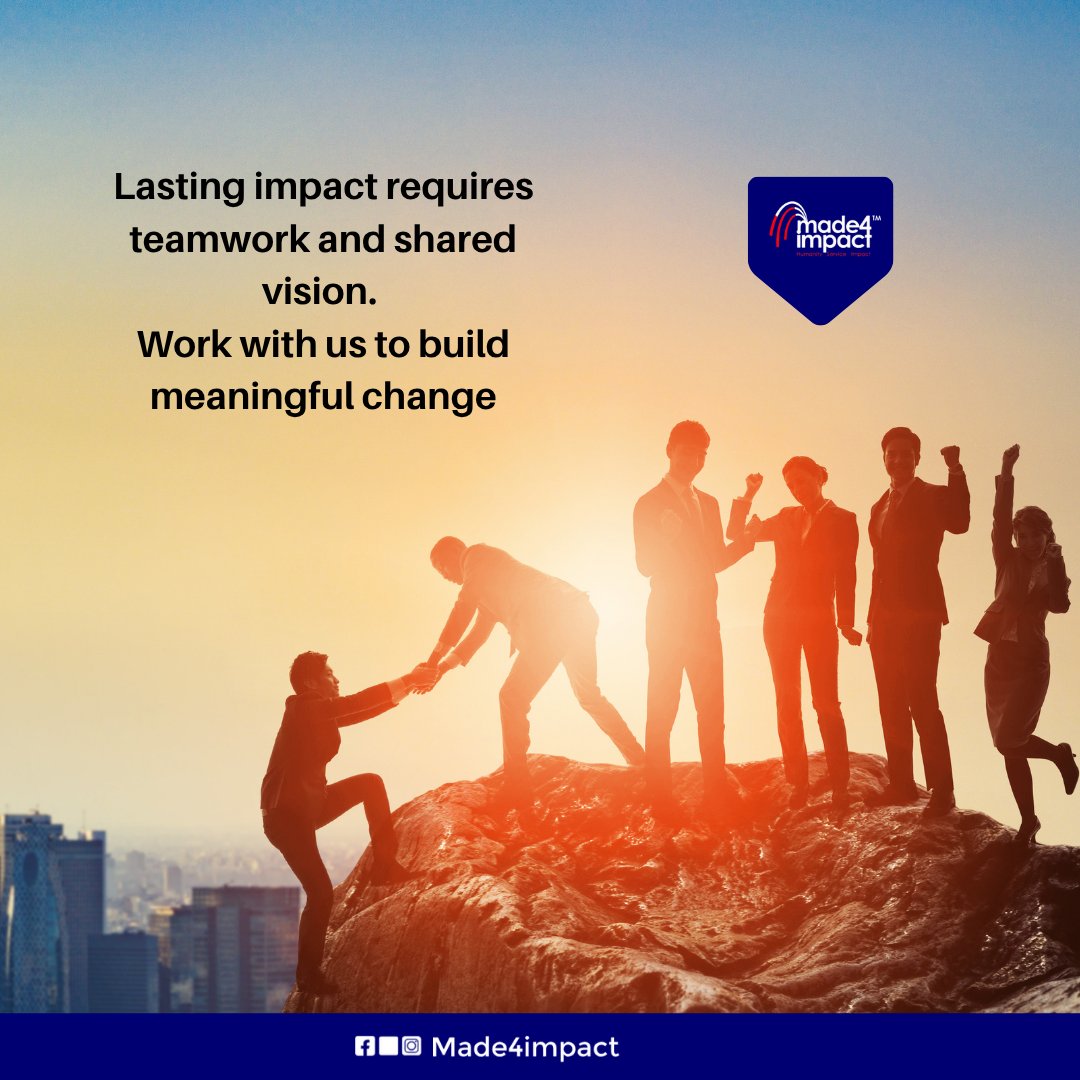 Made4Impact_'s tweet image. No one creates lasting change alone. Collaboration brings new ideas, strength and direction.

Work with us and help create meaningful impact.

#MFI #impactlegacy #society #collectiveaction