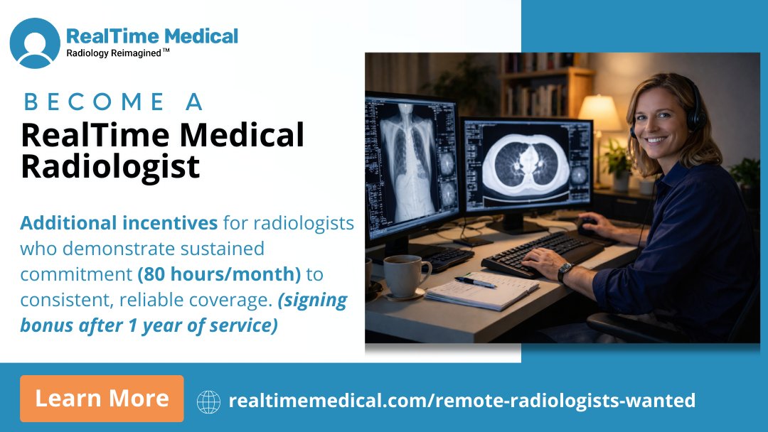 RealTimeMedical's tweet photo. If you’re looking for a remote opportunity that values long-term contribution, this is where it pays off.

Visit https://t.co/uq0CmkaSTL to apply today.

#radiology #radiologistjobs #teleradiology #radiologyreimagined #realtimemedical #remoteradiology https://t.co/QmzixLNpzH