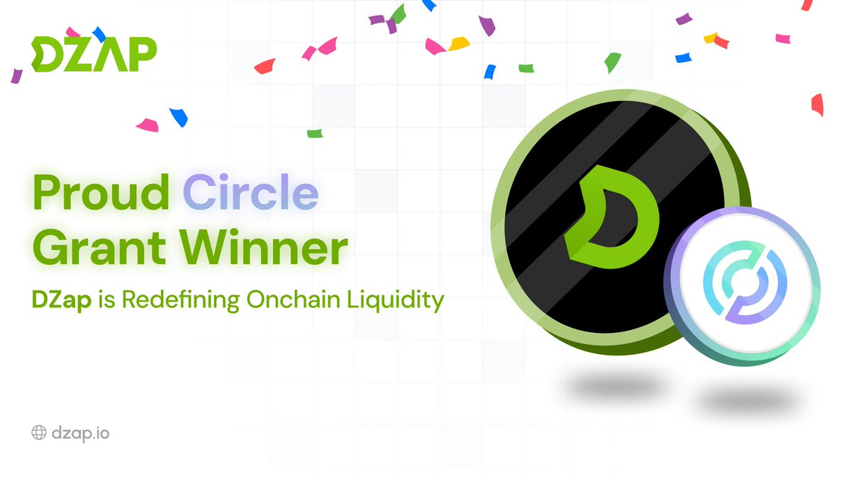 dzap_io's tweet image. We're thrilled to announce that DZap has been chosen as a Circle Grant recipient!

@circle is helping bring the global economy onchain with USDC and a set of developer-first tools designed to make building with digital dollars easy, secure, and scalable.

With Circle's support,