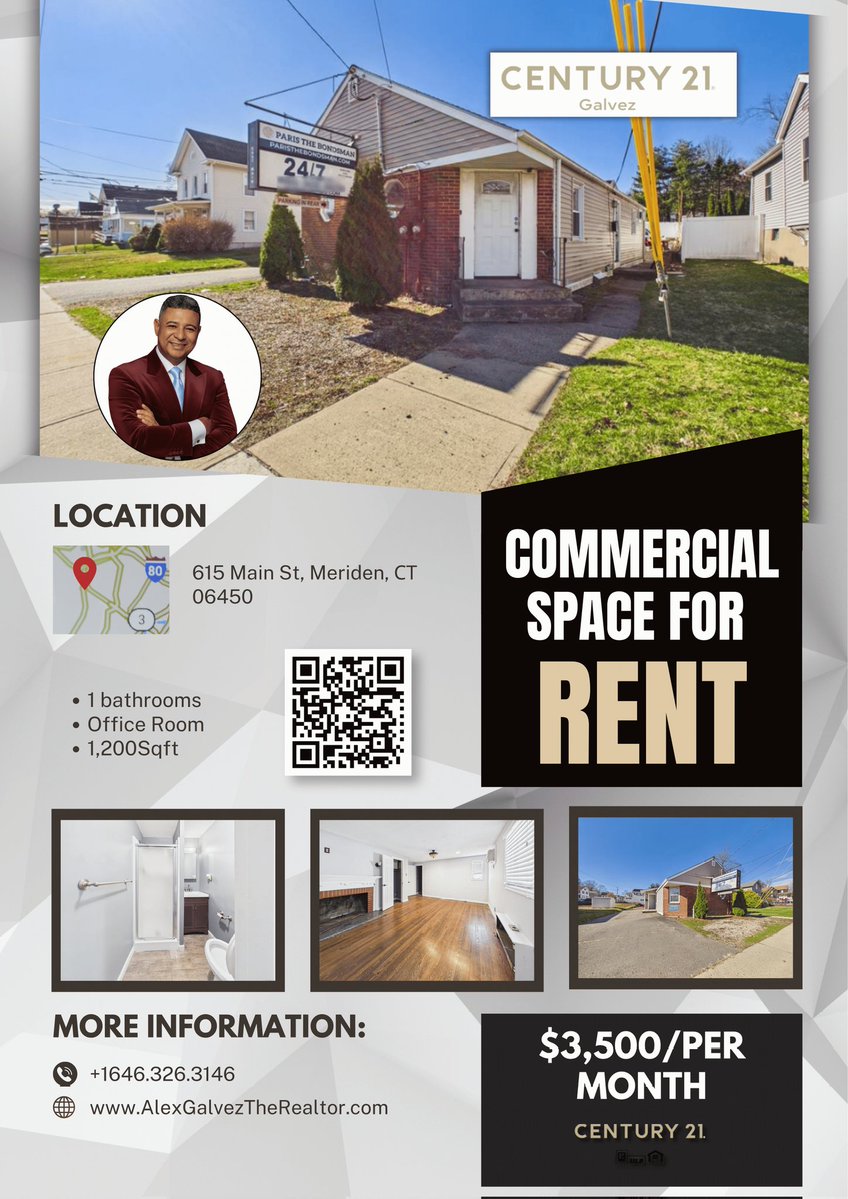 alexandergp3000's tweet image. 🏢✨ Premium Commercial Space for Rent – Elevate Your Business 🚀

📍 615 Main St, Meriden, CT
💰 $3,500 / Month

📞 Call Today: +1 646-326-3146
.
.
#CommercialSpace #LuxuryListing #PrimeLocation #OfficeForRent 
#Israël 
#Hürmüz 
#BarçaAtleti