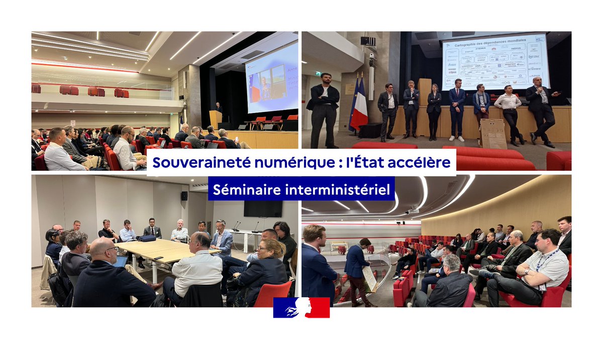 Numerique_Gouv's tweet image. L'État accélère son virage vers encore + de souveraineté numérique 🛡️

Retour sur le séminaire interministériel #SouverainetéNumérique qui s'est tenu hier à Paris visant à réduire les dépendances extra-européennes de l'État. #GAFAMDetox

En savoir plus → numerique.gouv.fr/sinformer/espa…