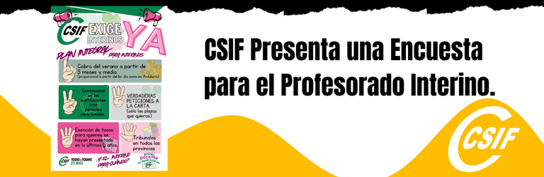 💚Dentro del Plan Integral para el Profesorado Interino de Castilla-La Mancha CSIF Educación lanza esta ENCUESTA:

📲Toda la información:

csif.es/es/articulo/ca…

- Sólo te llevará unos minutitos responderla.
#CSIFpideTribunalesentodaslasprovincias