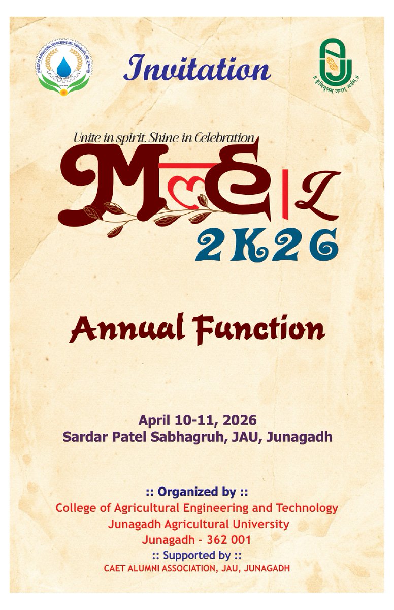 Junagadh Agricultural University (Official) tweet media