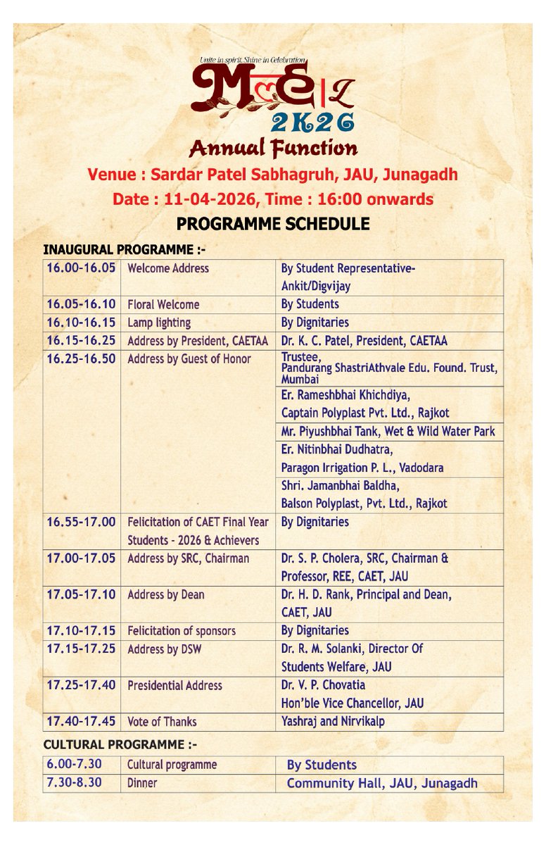 Junagadh Agricultural University (Official) tweet media