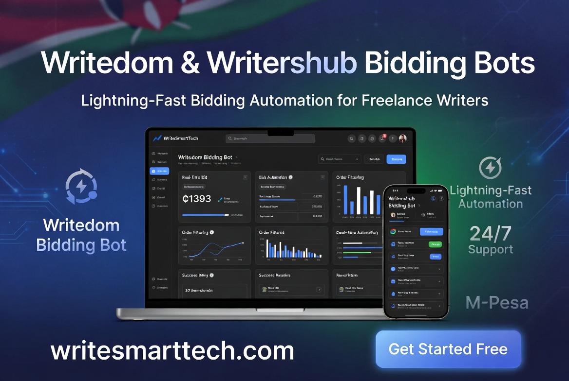 writesmarttech's tweet photo. https://t.co/PfHQr2yach delivers powerful Writedom Bidding Bot and Writershub Bidding Bot solutions that automate your bidding process and help secure more orders with speed and precision.
Visit https://t.co/PfHQr2yach and elevate your freelance success.
FREE TRIAL AVAILABLE https://t.co/sKS3SggVvX