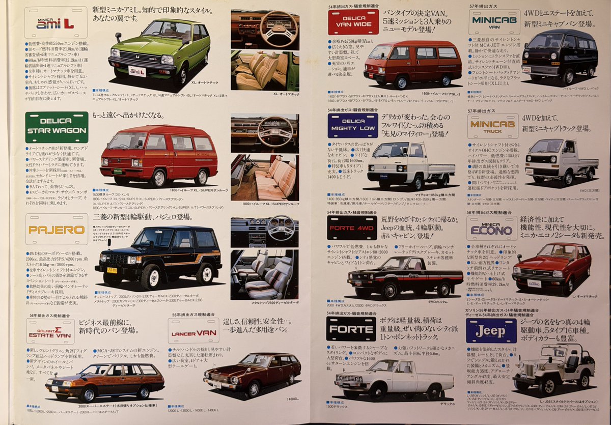 1982年三菱総合カタログ #自動車カタログ