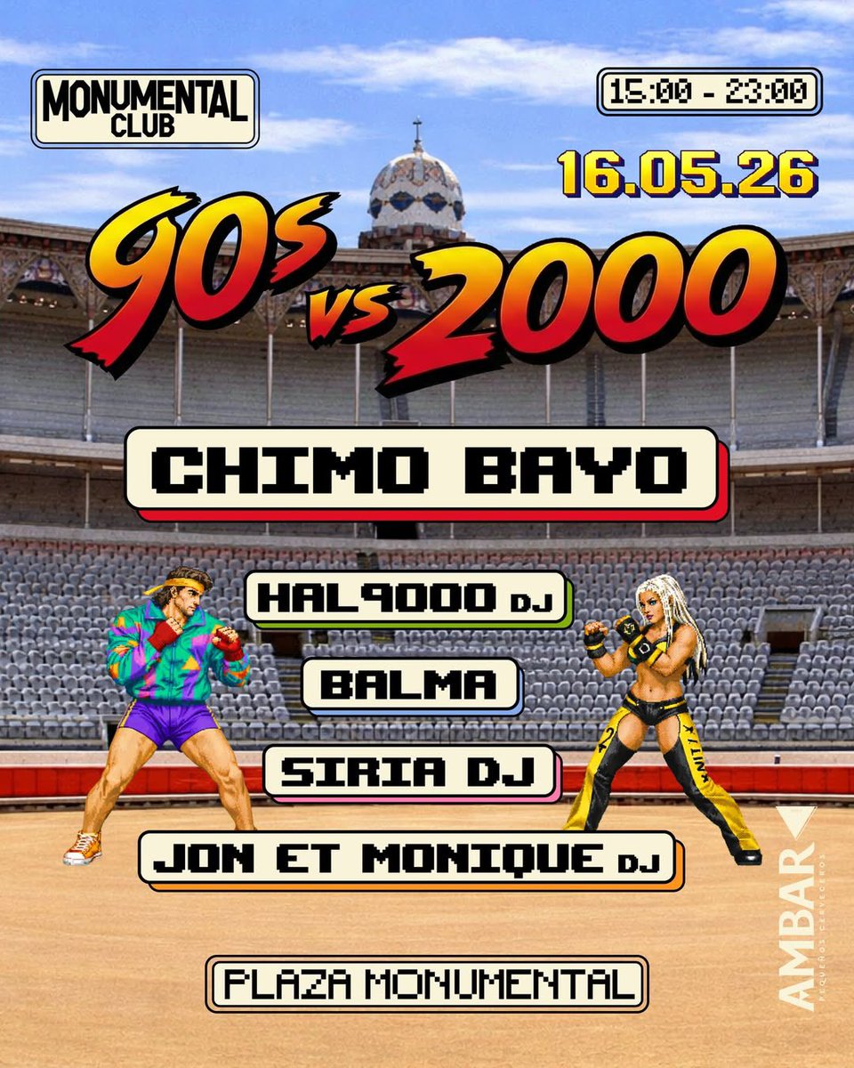 hal9000dj's tweet photo. 💥 HU-HA!!!💥
El 16 de mayo estaré cerrando la jornada especial 90’S vs 2000’S en @monumental_club compartiendo cartel nuevamente con el gran @chimobayo. Yo de ti me agenciaba ya una entrada que luego viene el sold out y pasa lo que pasa 😜 https://t.co/fI2JnGFnWU