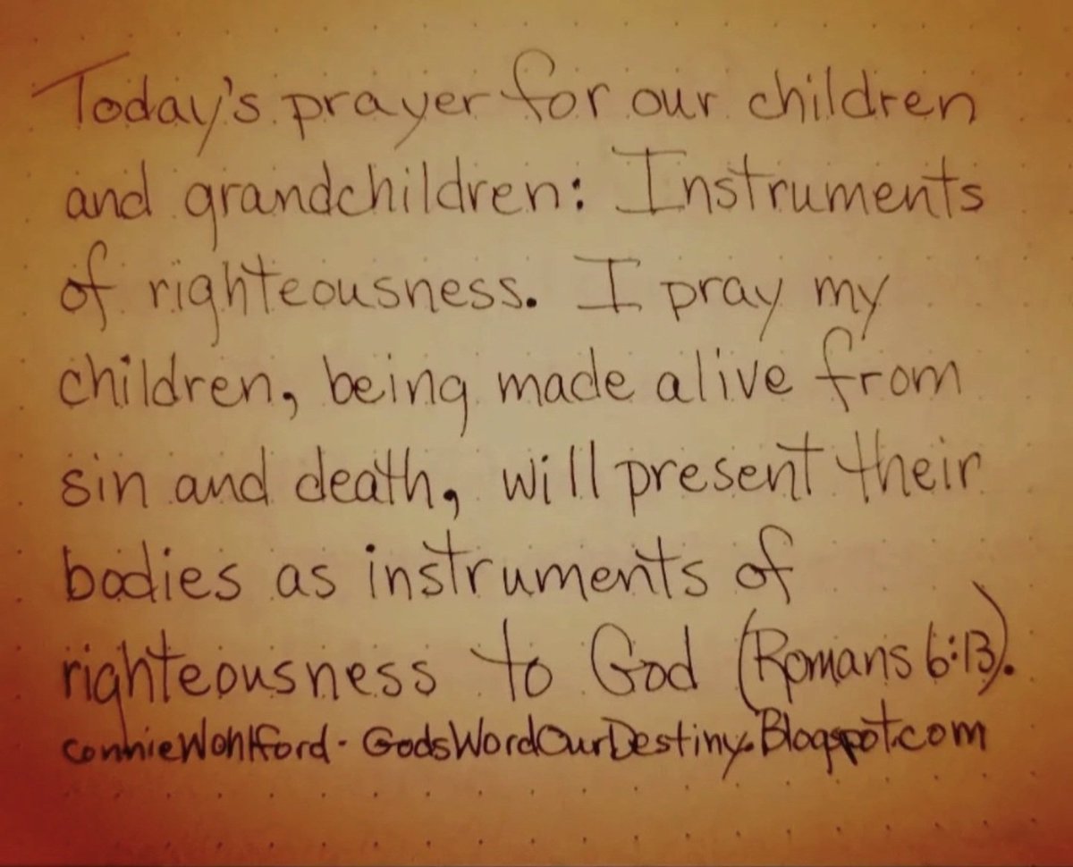 wohlford_connie's tweet image. Today for our #children and #grandchildren: instruments of righteousness. 

#instrumentsofrighteousness #righteousness #present #instrument #presentyourbody #Romans #alive #GodsWordOurDestiny