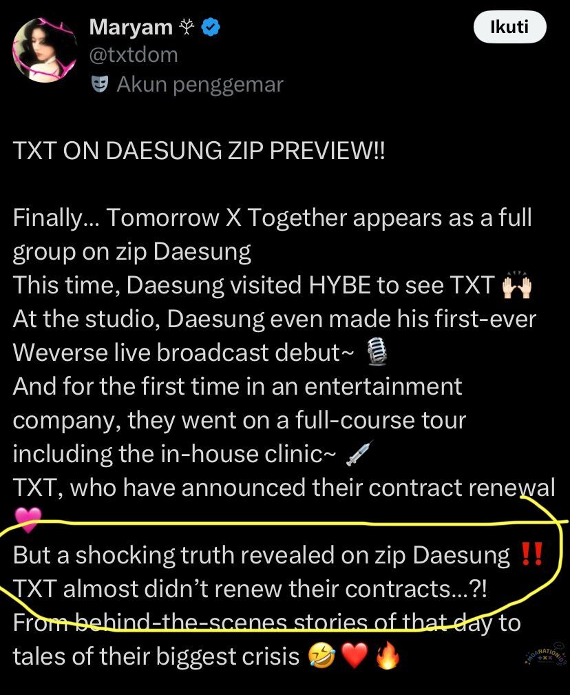 moanationid's tweet photo. ☁️ Minggu lalu kita dikejutkan sama “divorce era”nya hyungz, eh ini ada lagi kisah “TXT HAMPIR TIDAK MEMPERPANJANG KONTRAK”????!!!! Ngeri amattt😭😭😭😭😭😭😭 https://t.co/KA7s5VXXYy