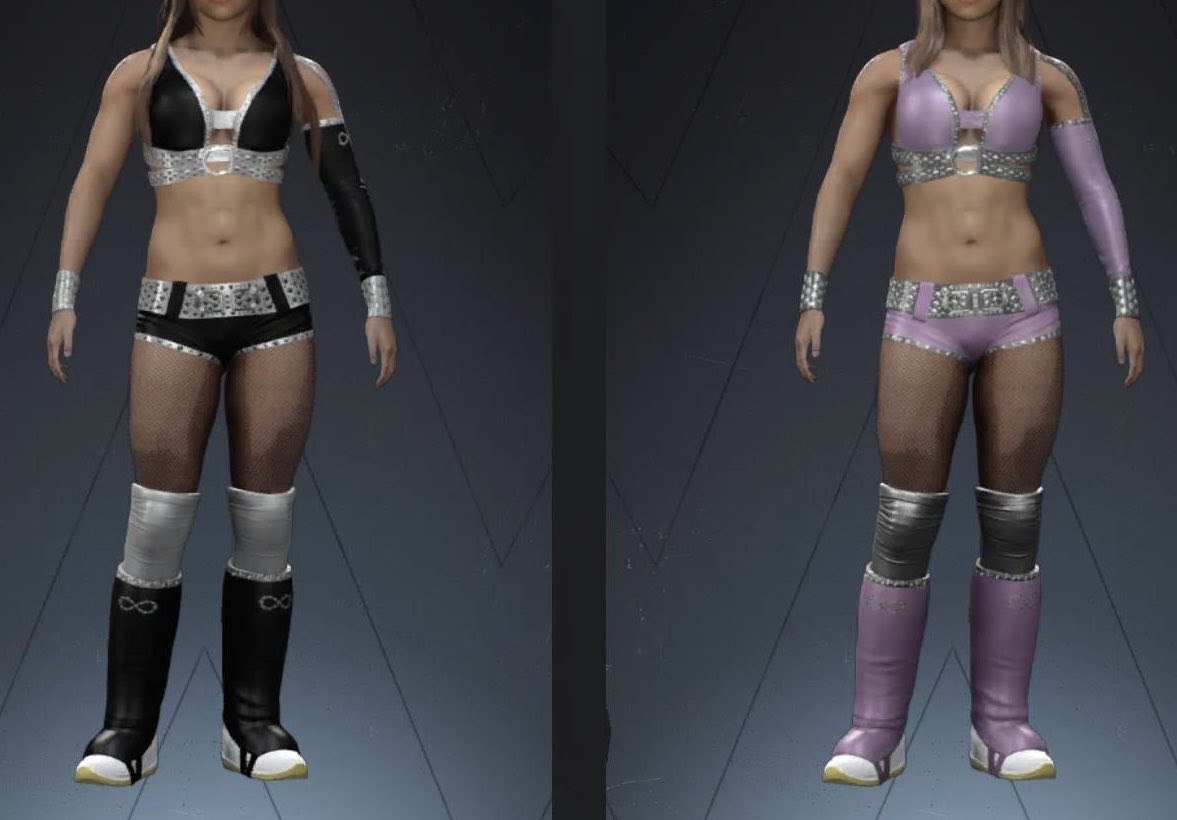 Blissfully_Mo's tweet image. I just need a model to put these gears on😩 @mslayel @WWEgames #flawless #wwegames #wwe2k26