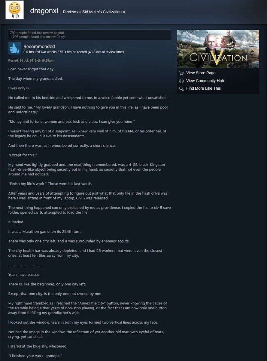 OddSteamReviews's tweet photo. Civilization V https://t.co/qekZGvCIKg