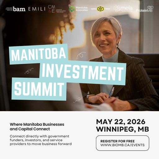 EMILICanada's tweet photo. Join us at Manitoba Investment Summit on May 26, 2026! Connect with founders, investors, funders, and advisors in one focused day. Explore partnerships, funding, and growth opportunities. Register: https://t.co/6o06r15Qp0 https://t.co/3HdrARBmbm
