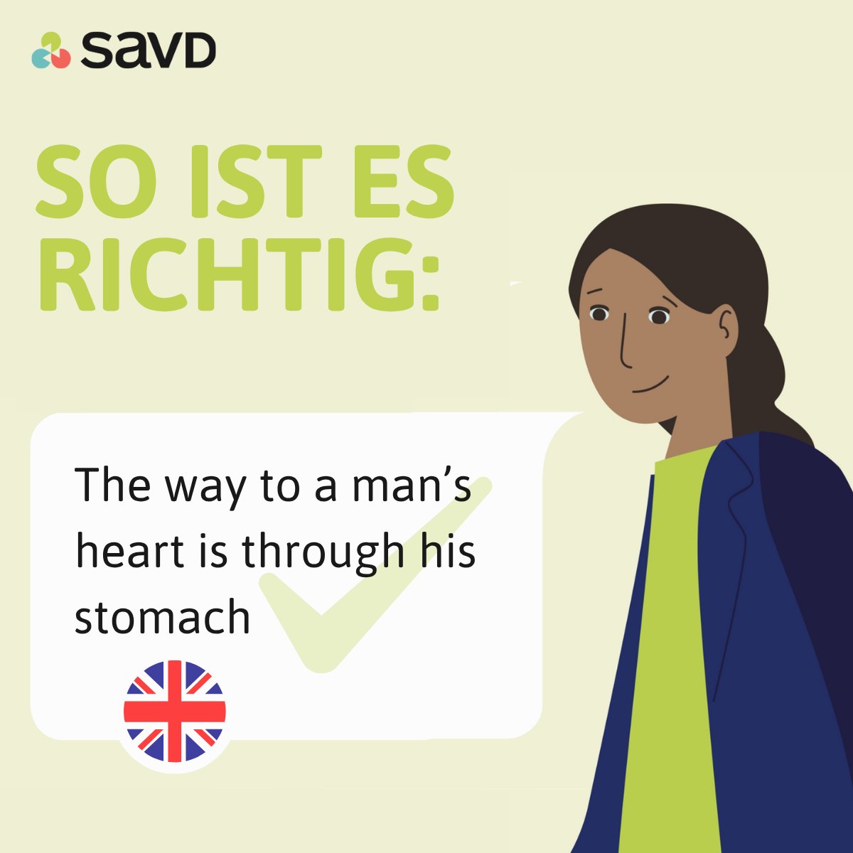 🇩🇪➡️🇬🇧 Denglisch Donnerstag 😅
Heute mit der Redewendung: „Liebe geht durch den Magen.“

Ein schönes Beispiel dafür, dass Redewendungen selten 1:1 funktionieren – auch wenn Essen überall eine wichtige Rolle spielt.

#DenglischDonnerstag #savd #Redewendungen