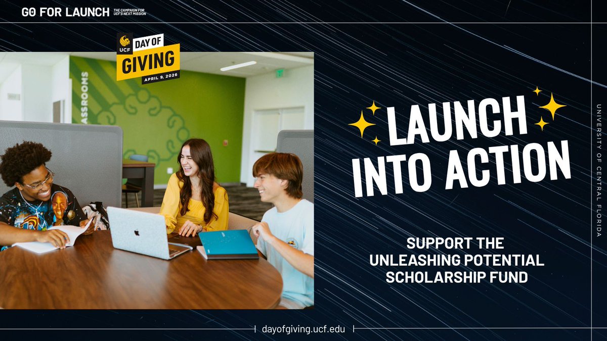 UCFDowntown's tweet photo. No student should choose between paying rent and a career-defining internship 💼  Give to @UCFDowntown's Unleashing Potential Scholarships Fund today — your gift unleashes potential 🖤💛  Give: https://t.co/rISElf5O8z  #UCFDayofGiving https://t.co/c3n0sgCh3D