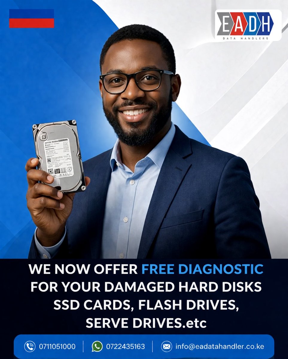 EADataHandlers_'s tweet image. Data loss doesn’t have to be permanent. 💾⚠️
 Get a FREE diagnostic for your damaged Hard Drives, SSDs, Flash Drives &amp;amp; Servers today!
Fast. Secure. Reliable. 🔐

📞 Call: 0711051000 💬 WhatsApp: 0722435163 📧 Email: info@eadatahandler.co.ke

#DataRecovery #TechSupport #SSD