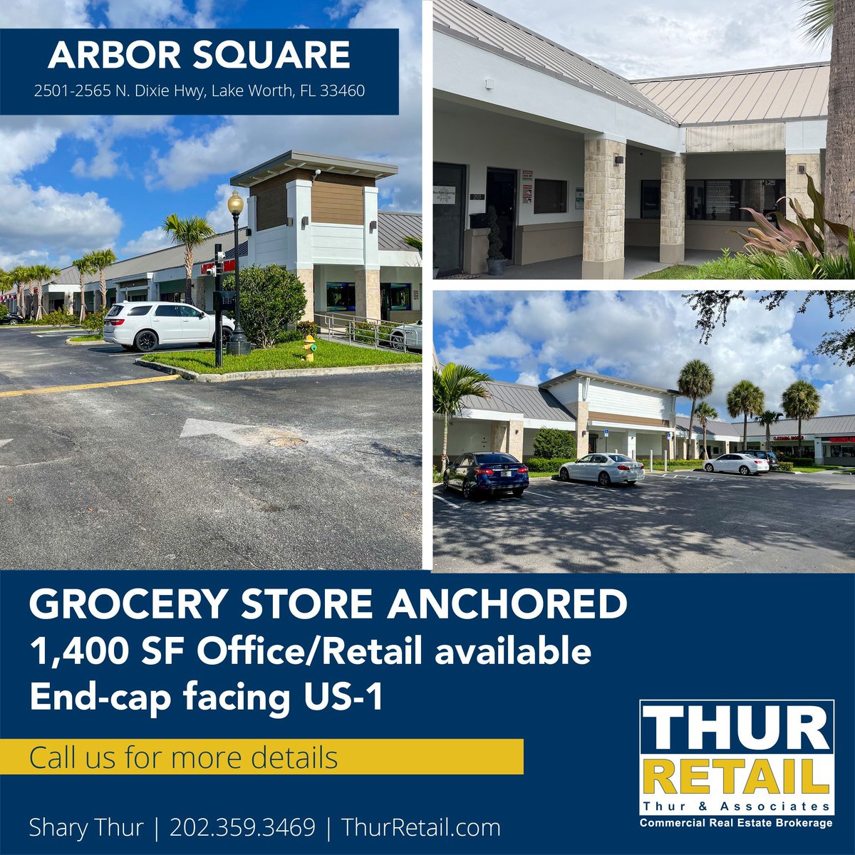 ThurRetail's tweet photo. Join Presidente Supermarket in Lake Worth. 1,400 SF retail space available. get more information: https://t.co/MQGes8KyUg #CRE #Retail https://t.co/VE3FkTBazr