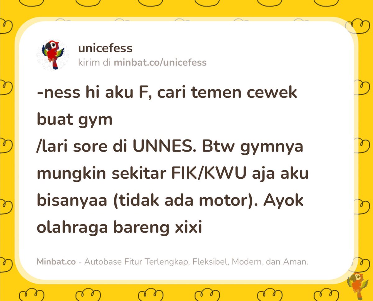 UNNES MENFESS🍌 tweet media
