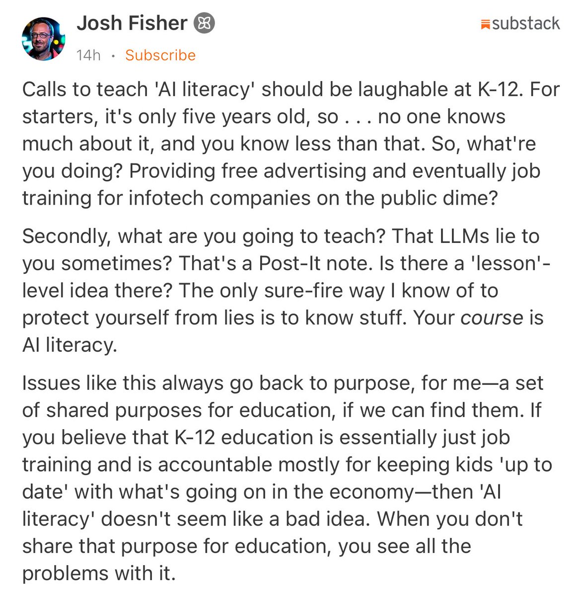 karenvaites's tweet image. “The only sure-fire way I know of to protect yourself from lies is to know stuff. Your course is AI literacy.”

🎯