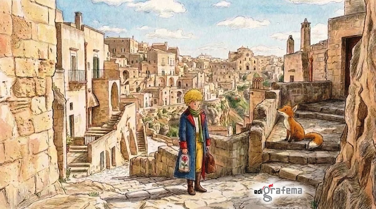 Edigrafema's tweet photo. Un bambino e la sua volpe si aggirano tra i Sassi di Matera 👑🦊

Riusciranno a imparare una nuova lingua? 

Lo scopriremo verso la fine di questa primavera 🌹

#Edigrafema #Matera #PiccoloPrincipe #dialettomaterano #cultura #editoria #libri #letteratura https://t.co/3ywpy1E10U