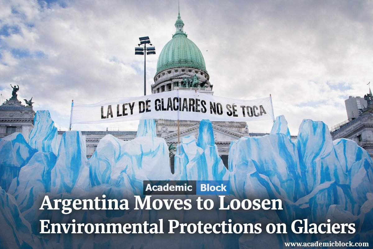 AcademicBlock_'s tweet image. Argentina Eases Glacier Protections

Argentina moves to relax environmental safeguards on glaciers, sparking protests and public outcry.

#Argentina #GlacierProtection #ClimateAction #EnvironmentalLaw #GlobalWarming #EcoAlert #academicblock