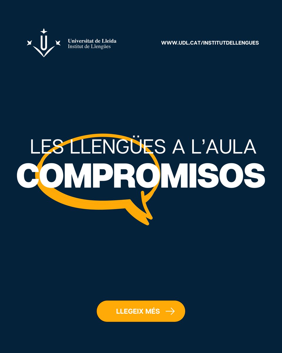 Llengues_UdL's tweet photo. LES LLENGÜES A L’AULA 💬

Sabeu quins són els compromisos del professorat i de l’estudiantat segons el Pla de Llengües 2024-2026? 🤔 Mireu! 👇👀

➡️ Podeu consultar el Pla de llengües 24-26 complet a https://t.co/noBP50gpmW

Jo, Institut de Llengües. I tu? 😉 https://t.co/BfJxXHEVct