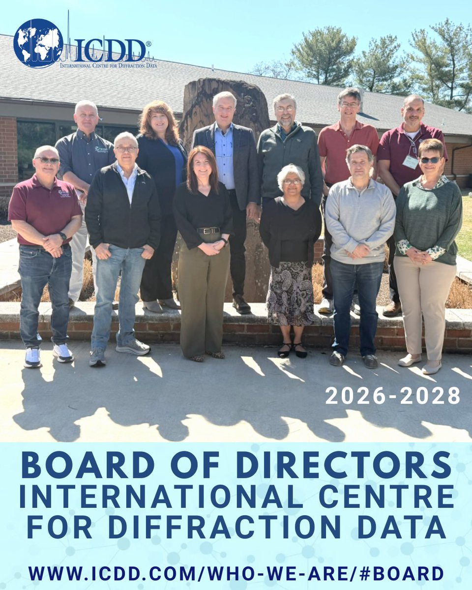 icddicdd's tweet image. ICDD welcomes incoming Directors-at-Large:  Peter Stephens and Nichole Wonderling.
Many thanks to outgoing Directors-at-Large: Graciela Díaz de Delgado and Takashi Ida.

Learn more about ICDD's Board of Directors here: icdd.com/who-we-are/#bo…

 #MaterialsScience #ICDD