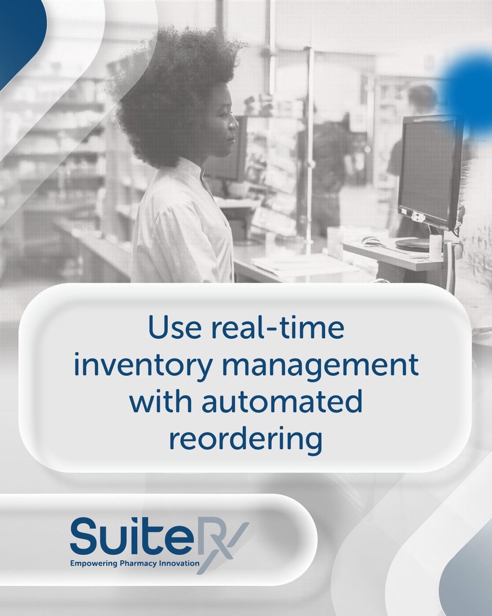 Managing inventory shouldn't feel like a guesswork. Take control of your inventory like never before! With SuiteRx, real-time inventory management gives your pharmacy complete visibility and control over your stocks.

#SuiteRx #SuiteTips #realtimeinventory #pharmacysoftware