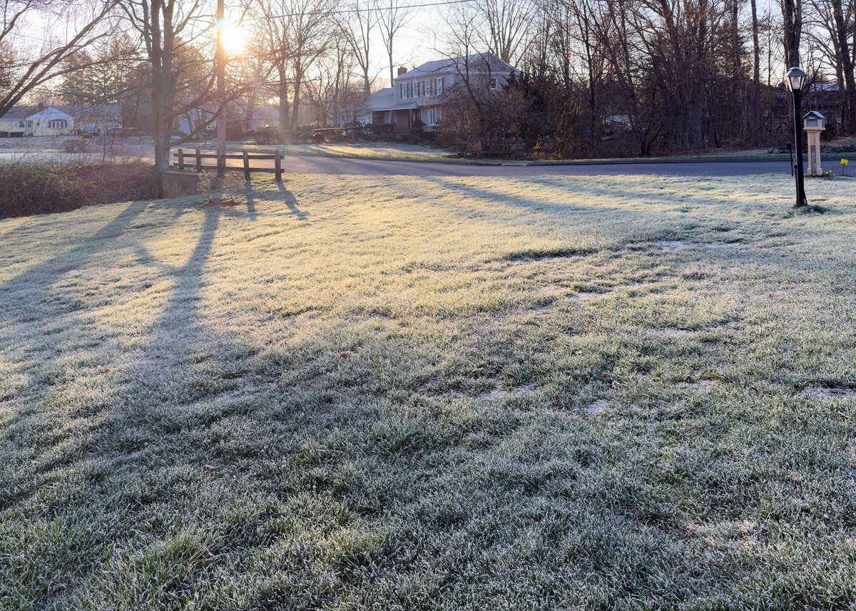 mchesner's tweet image. We awakened to a winter wonderland of frost this morning.  Ice crystals glimmering and gleaming in the sun.  Probably for the last time this season.

#Frost #Frosty #SurpriseWinterMorning #TrumbullCT #Connecticut
