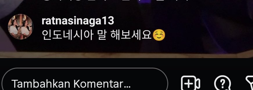 Me : "Indonesia mal haebosaeyeo ☺️"
MAKASIH INAN UDAH NOTCE KOMEN AKUU 🥹😍 <a href="/iKON_gnani_____/">김진환</a>