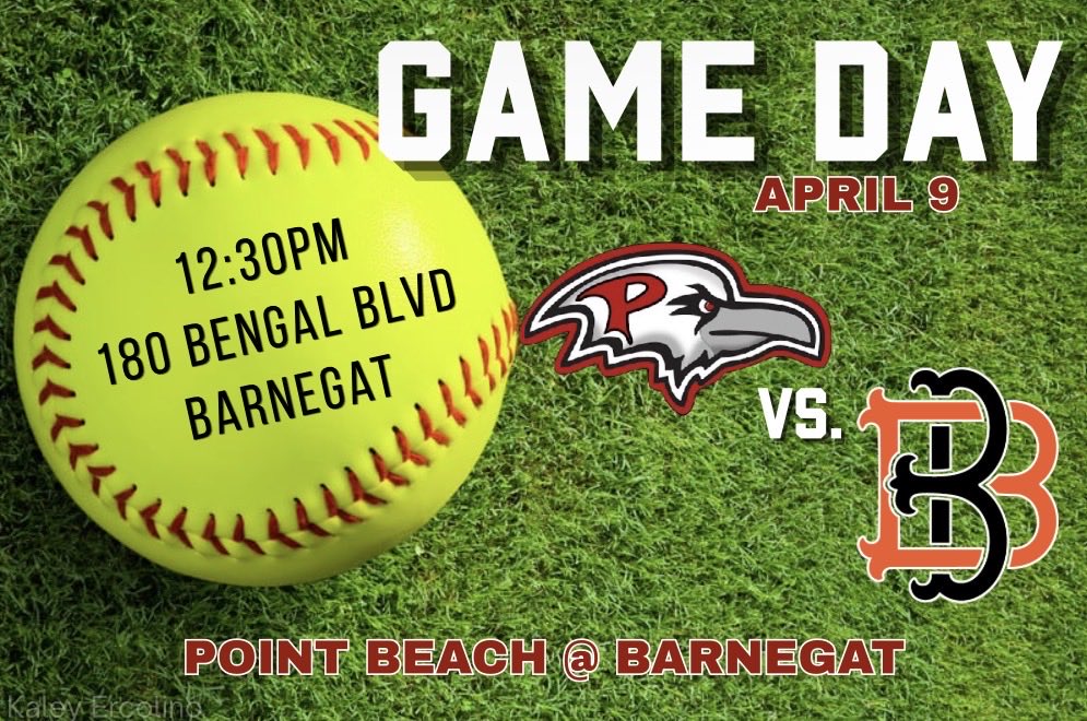 Game day! Barnegat plays host to Pt. Beach today in a JV / V double header. JV plays first at 10 and varsity will follow with a 12:30 1st pitch.