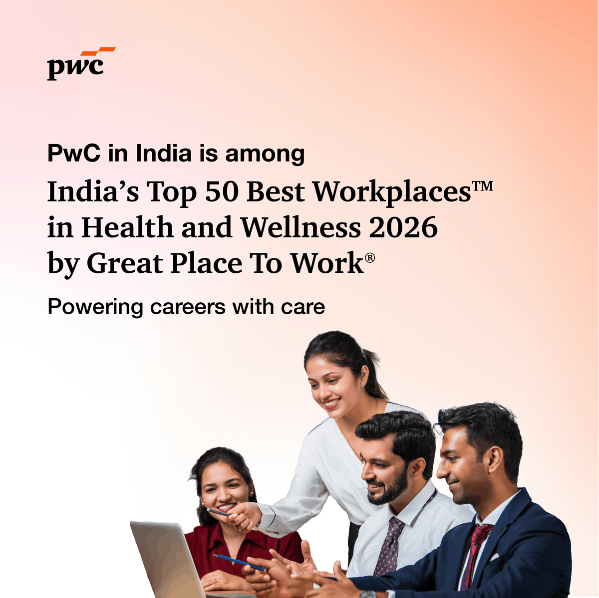 PwC_IN's tweet image. Wellness isn’t just a buzzword—it’s the foundation of a thriving workplace.

That’s why we’re #PwCProud to be named one of India’s Top 50 Best Workplaces in Health and Wellness 2026 by Great Place To Work®.

Here’s to continuing to grow, thrive, and succeed!

#GPTW